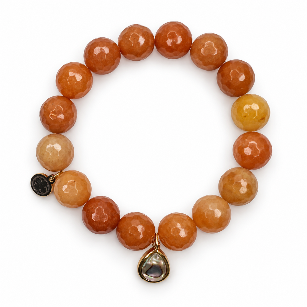 Brown Aventurine with Abalone Teardrop Pendant - Oriana LaMarca Designs