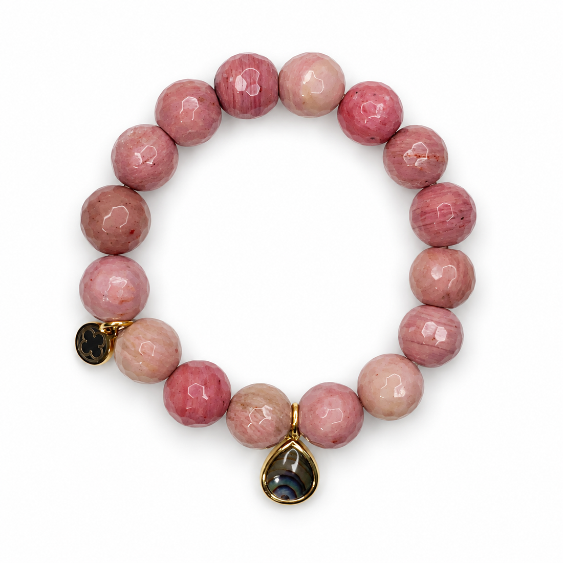 Rhodonite with Abalone Teardrop Pendant - Oriana LaMarca Designs