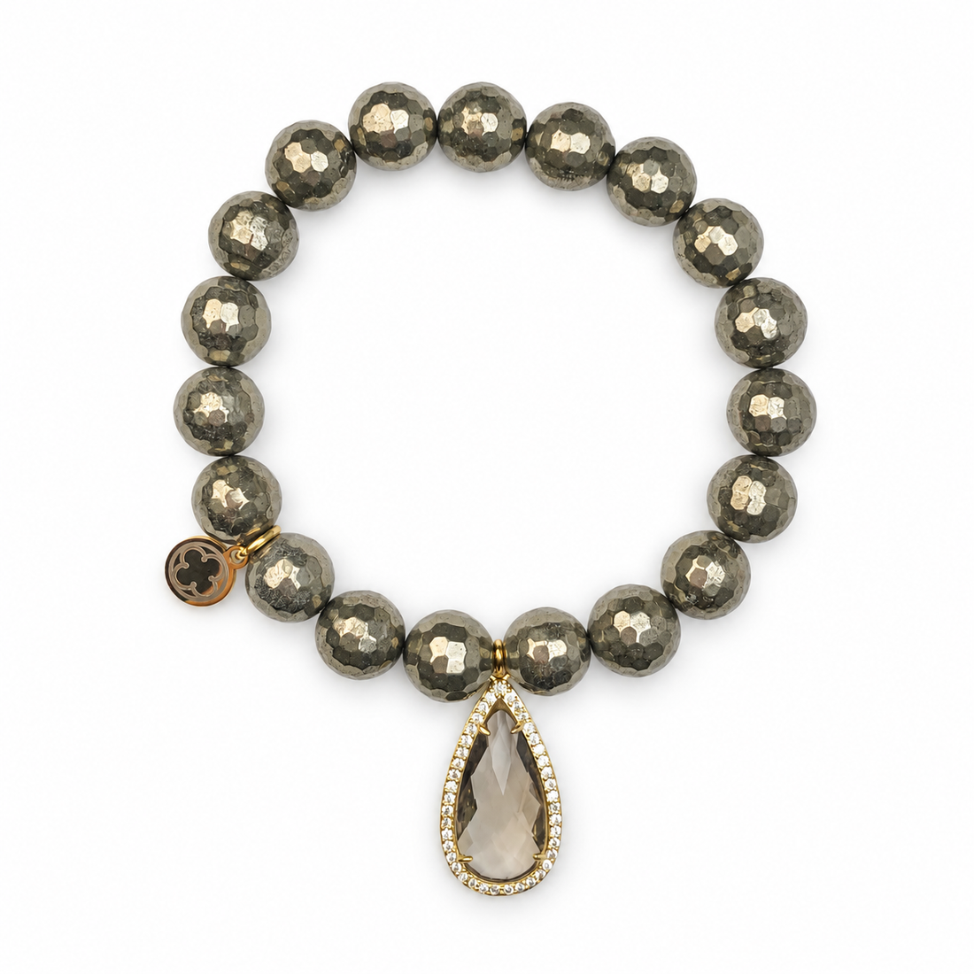 Pyrite with Pavé Topaz Crystal Point Pendant - Oriana LaMarca Designs