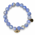 Serenity Blue Agate with Evil Eye Pavé Pendant - Oriana LaMarca Designs