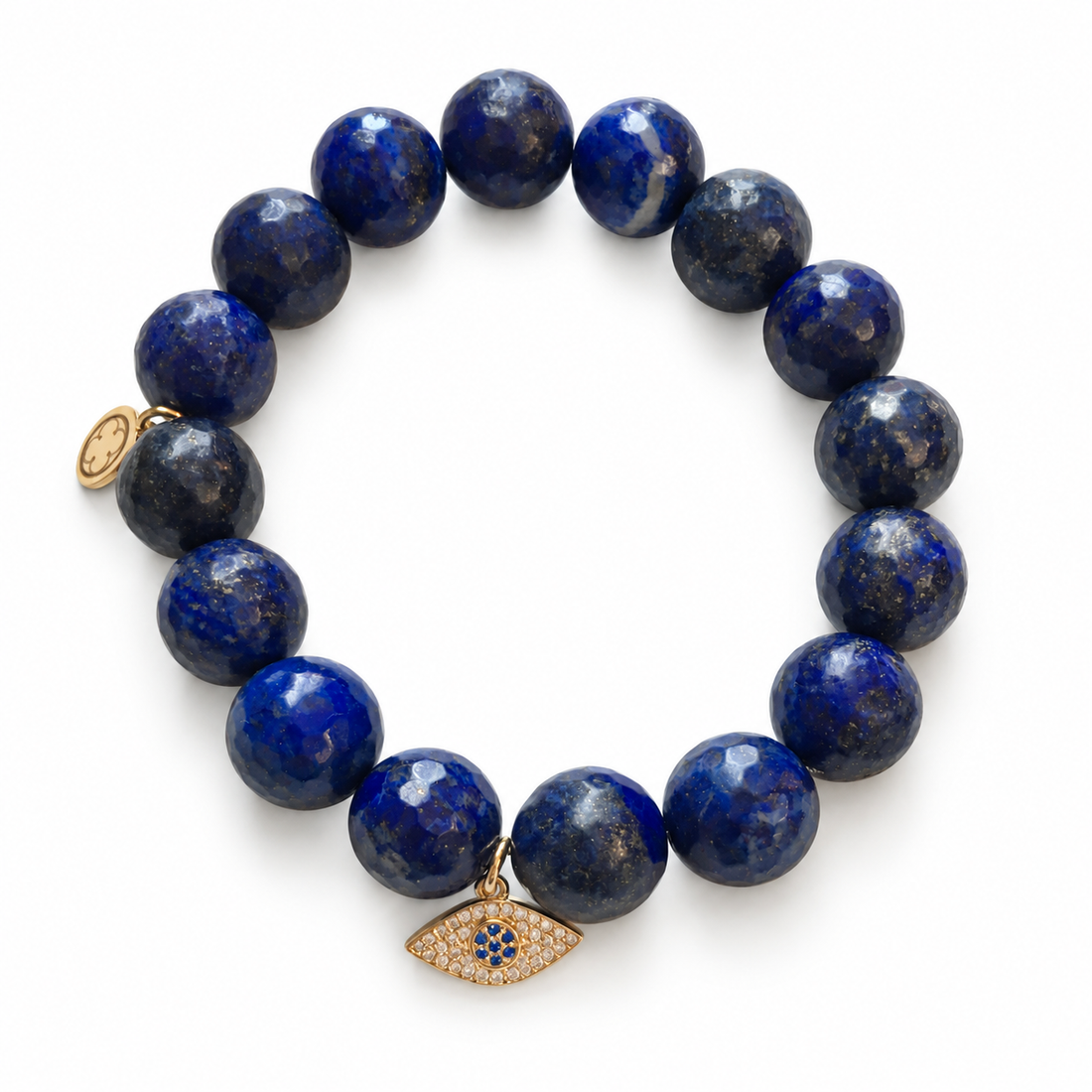 Lapis with Pavé Evil Eye Pendant - Oriana LaMarca Designs