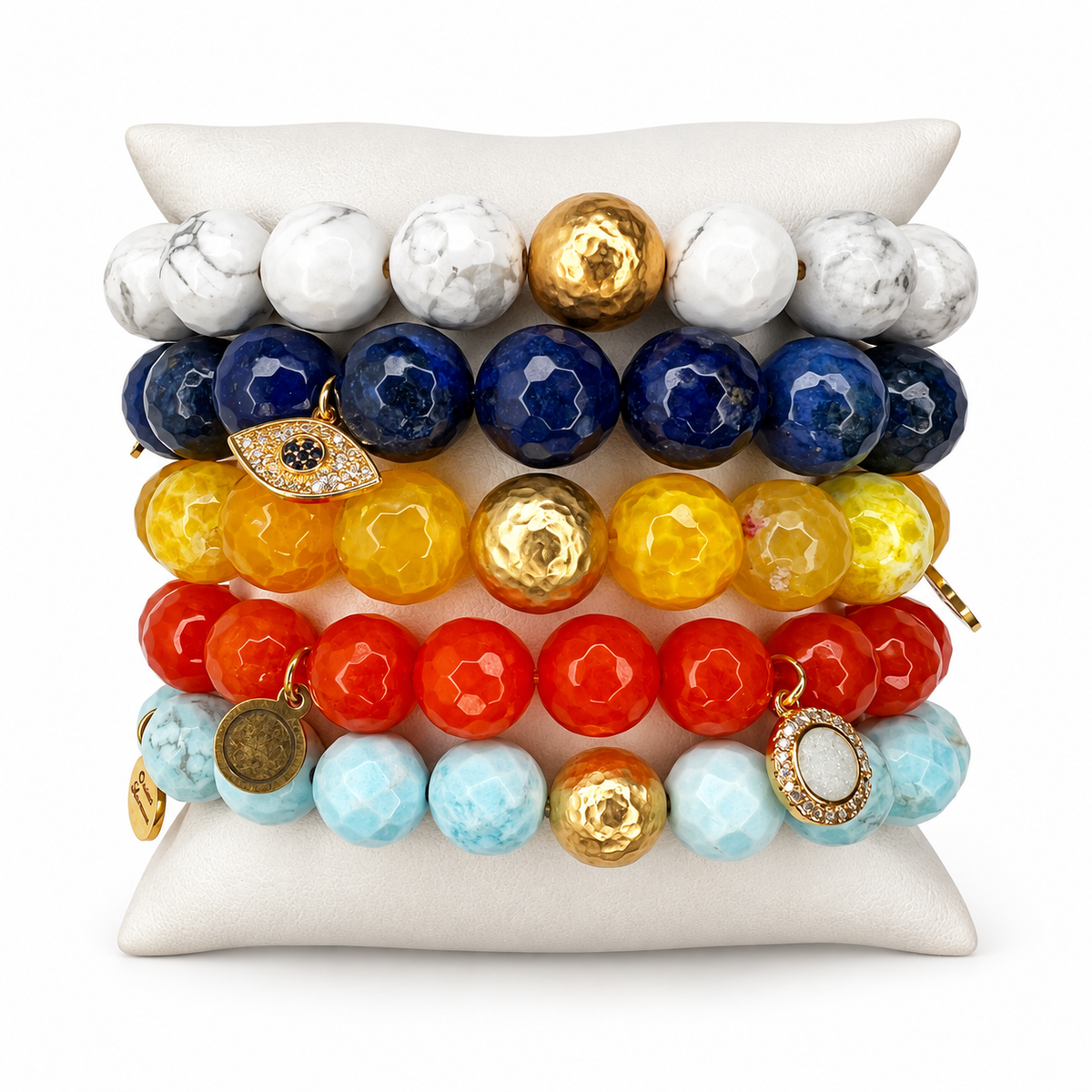 Bright Lights Armparty on white studio background