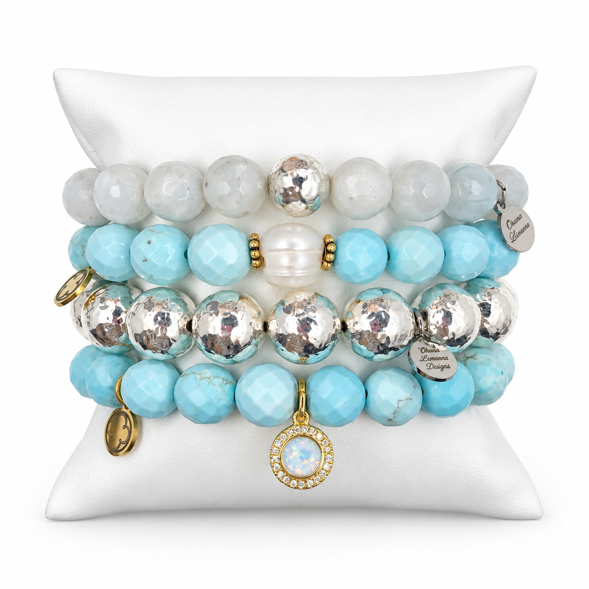 Steel Blue Armparty on white studio background