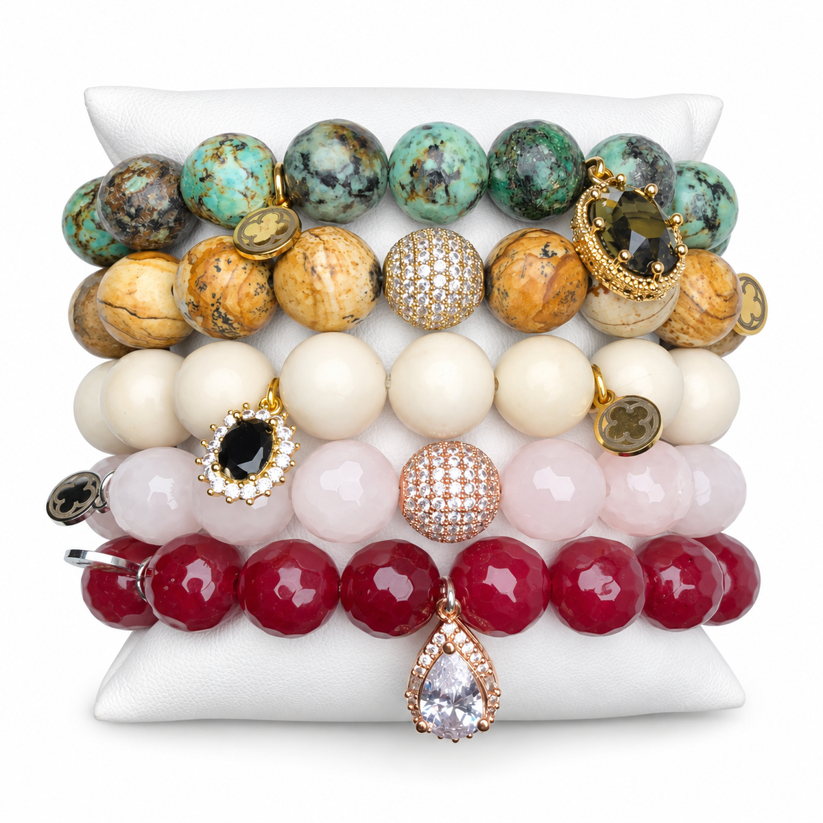 Cranberry Leaf Armparty on white studio background