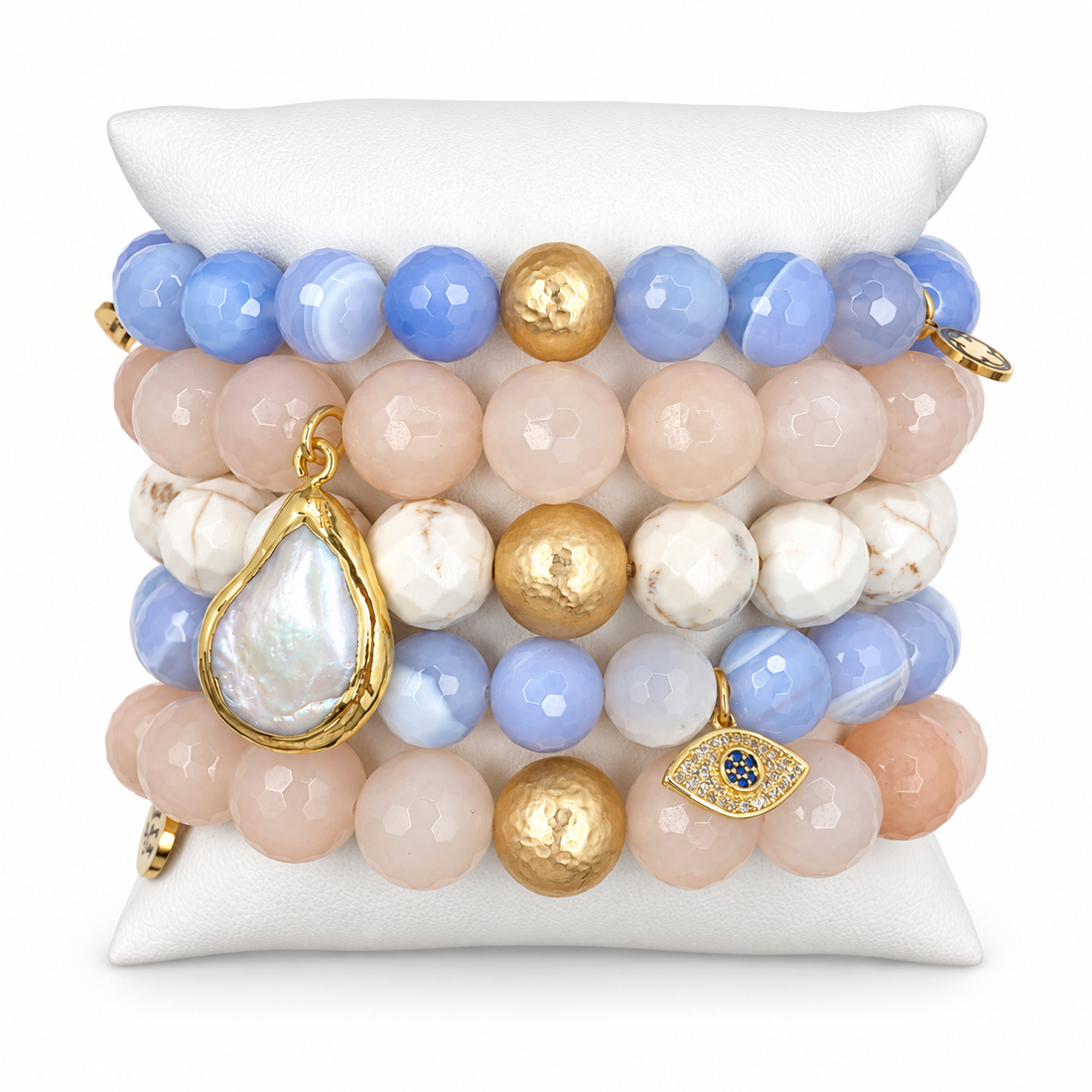Peachy Keen Armparty on white studio background