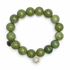 Green Garnet with Pavé Opal Round Pendant - Oriana LaMarca Designs