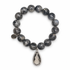 Labradorite with Pavé Grey Crystal Point Pendant - Oriana LaMarca Designs