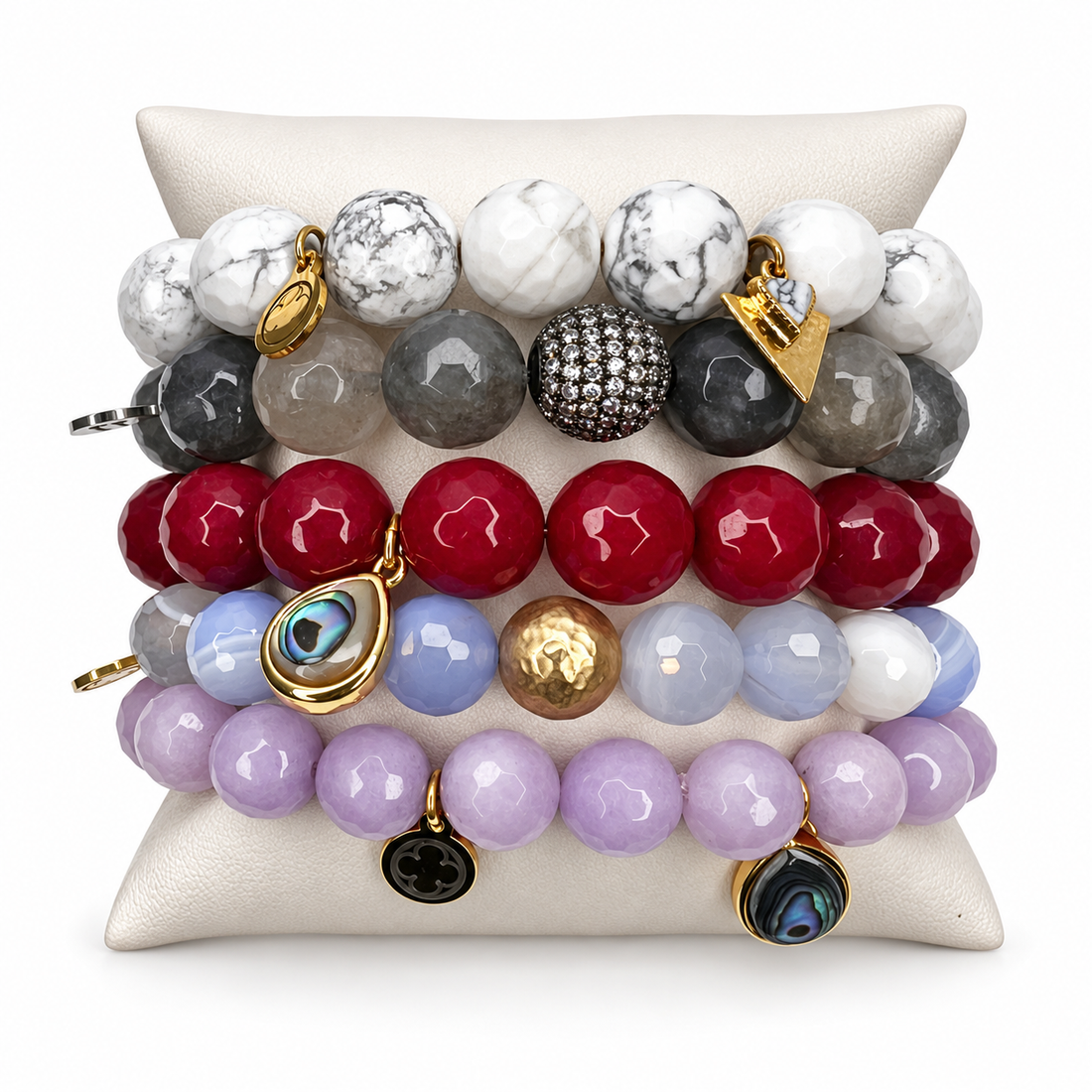 African Violet Armparty on white studio background