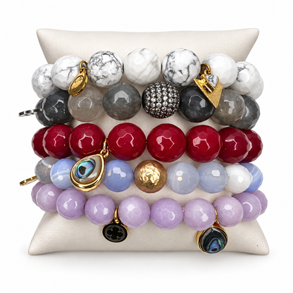 African Violet Armparty on white studio background