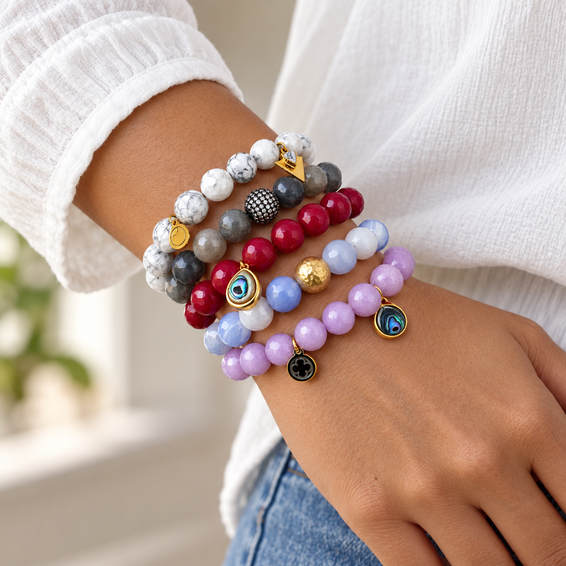 African Violet Armparty on a woman&