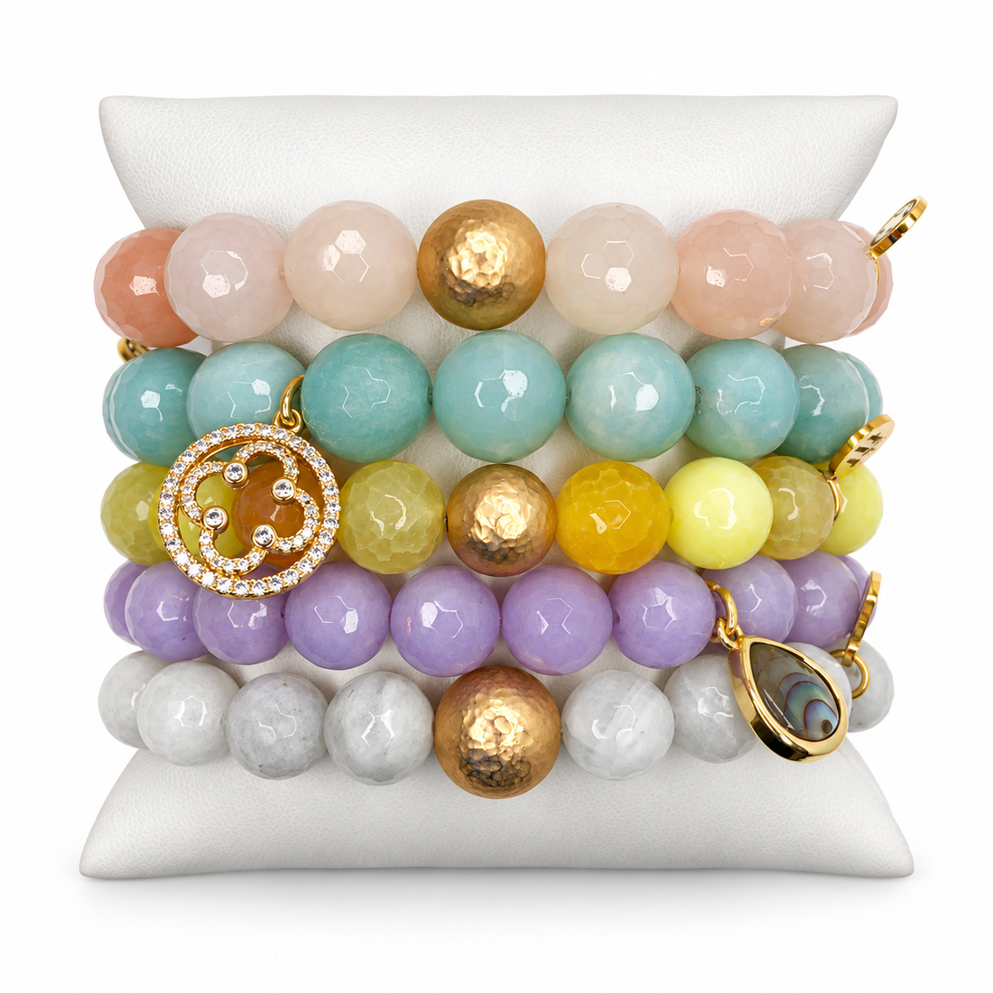 Pretty in Pastel Armparty on white studio background