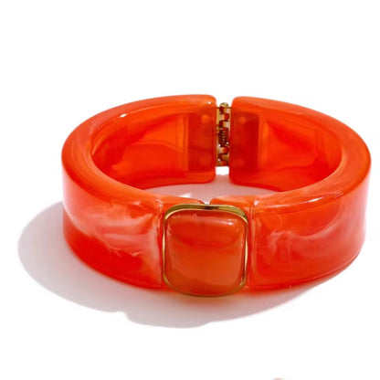 Valentina Amazonite Acrylic Hinged Bangle