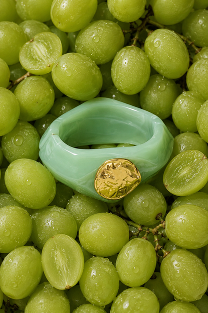 Giada Amazonite Acrylic Hinged Bangle