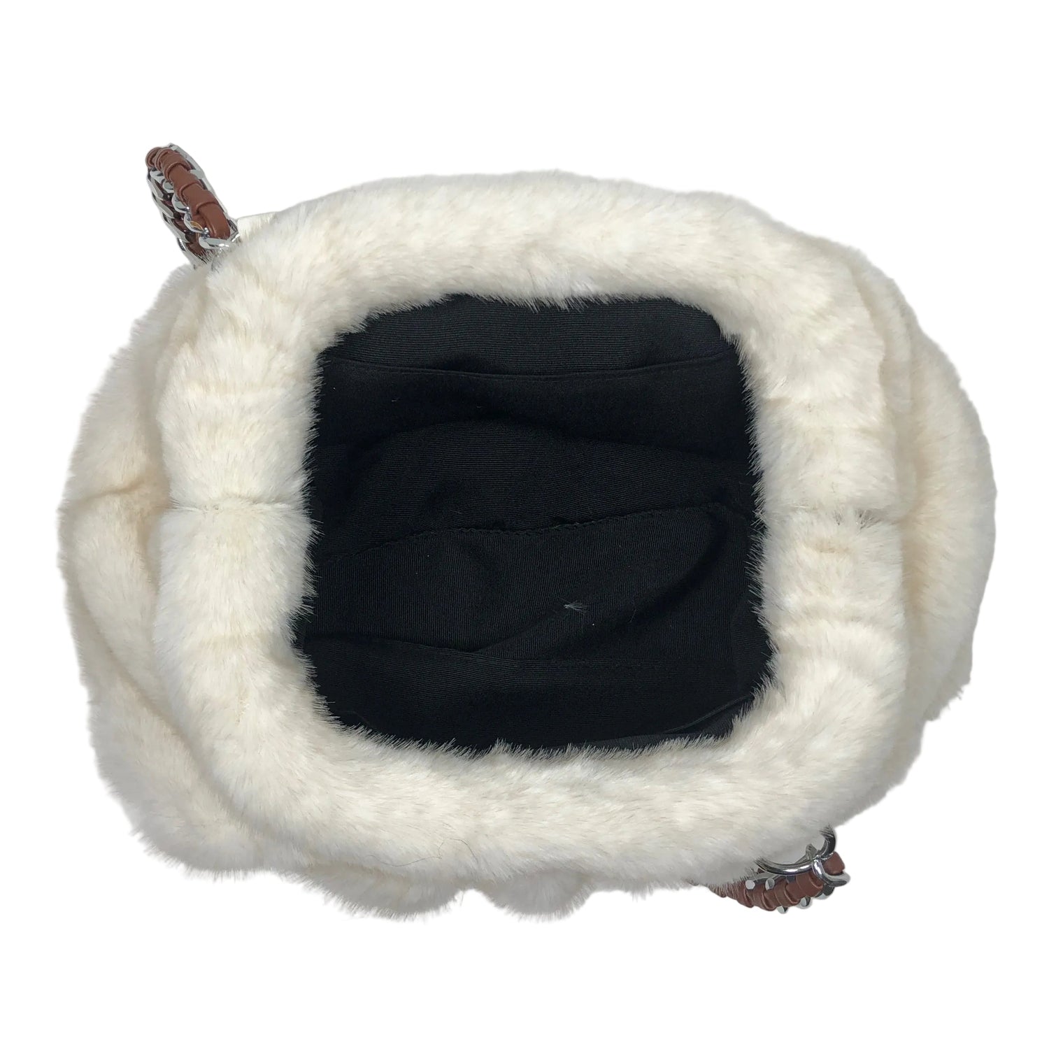 La Nuvola Beige Faux Mink Bag - Oriana Lamarca LLC