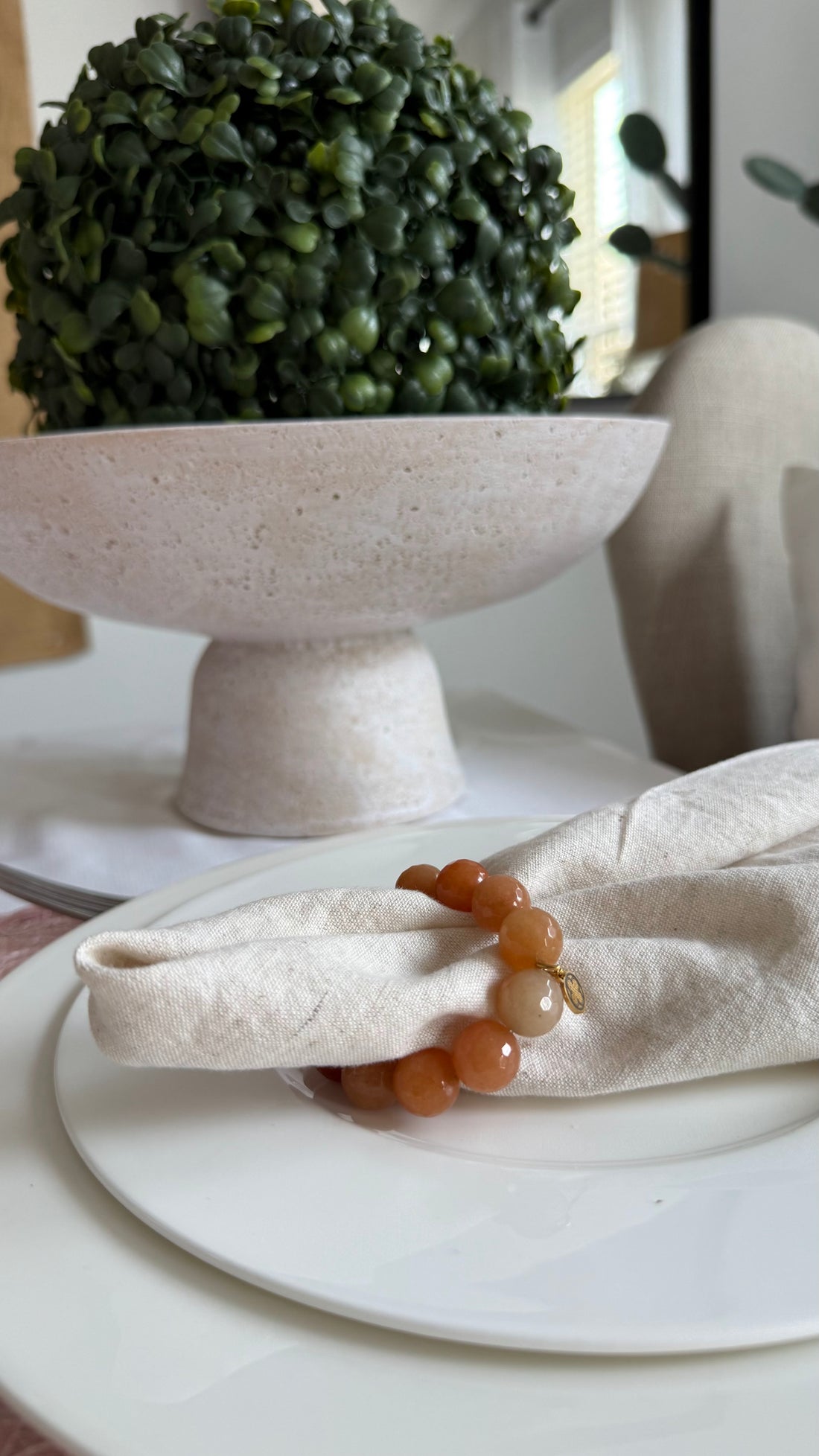 Brown Aventurine Napkin Rings - Set of 4