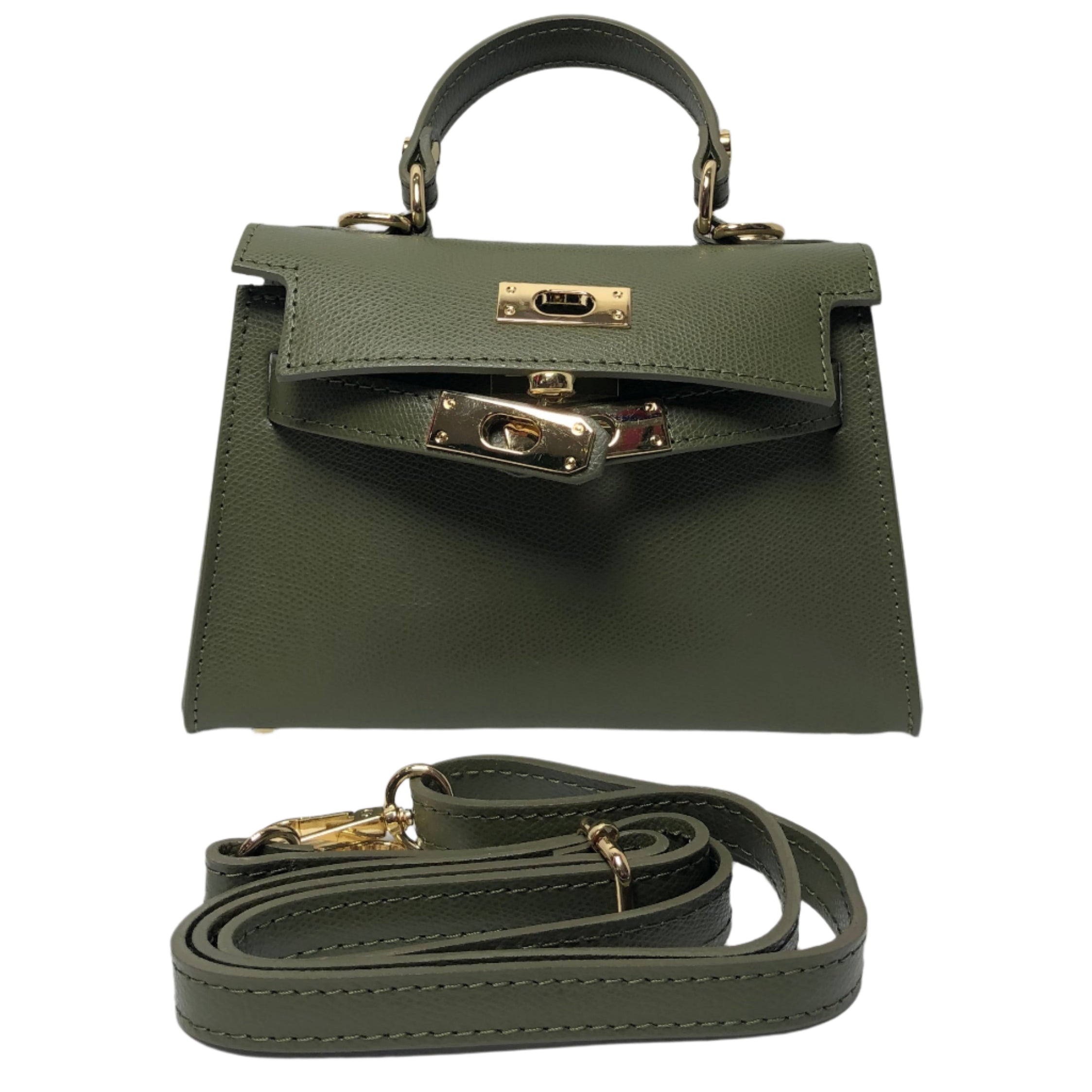 Sophie Olive Green Leather Handbag