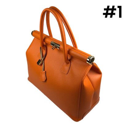 CATERINA ORANGE LEATHER BAG