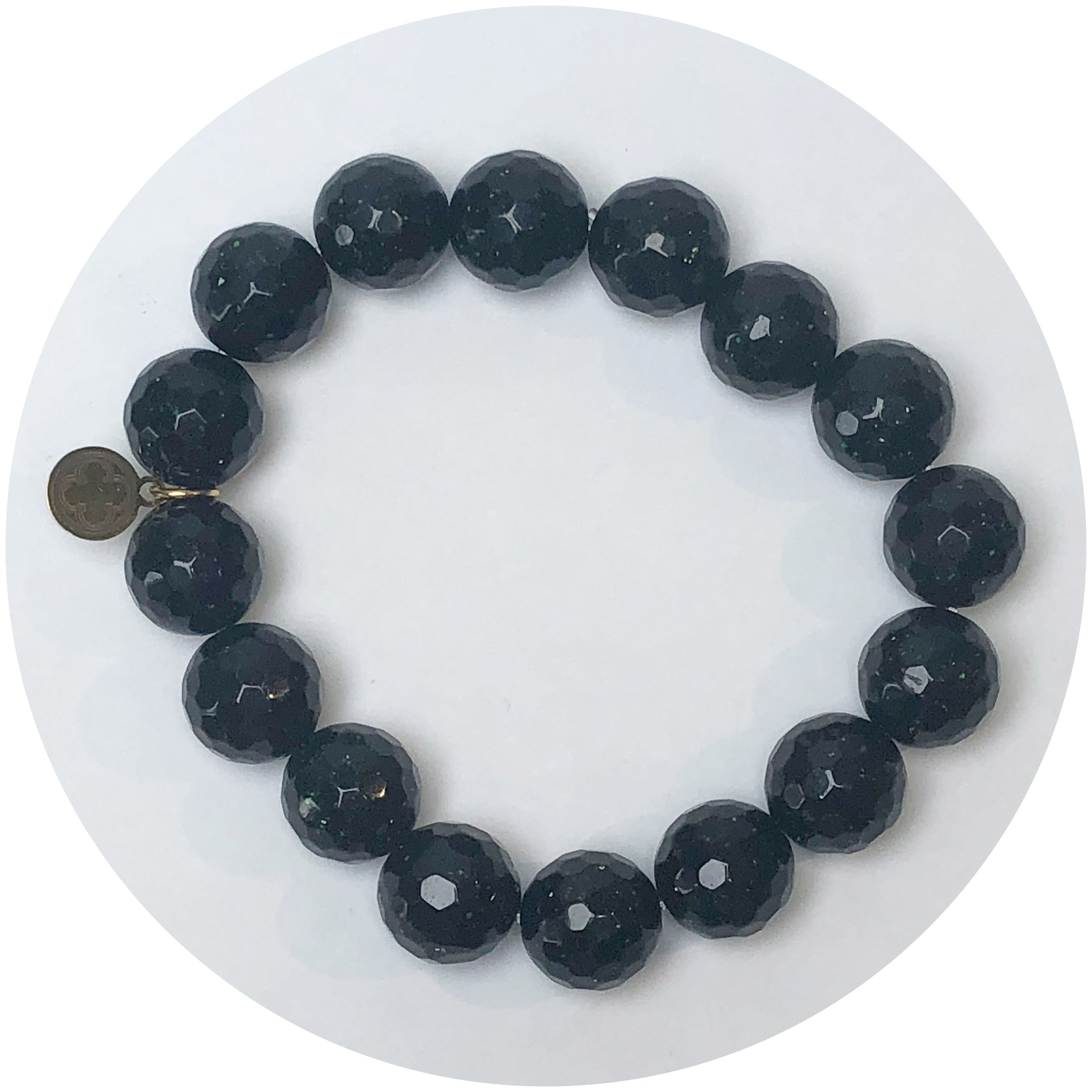 Green Goldstone Beaded Bracelet