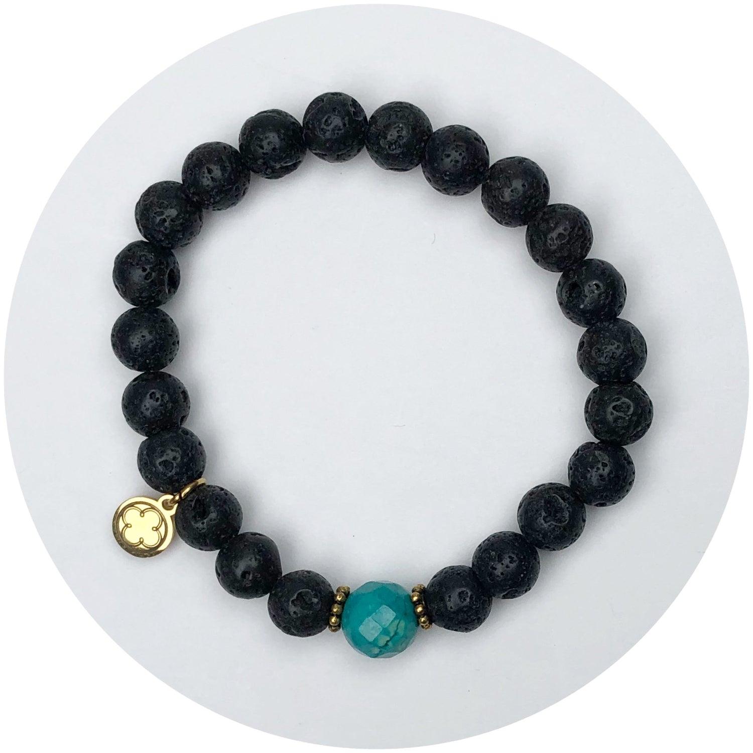 Black Coral Jade with Hot Turquoise Accent