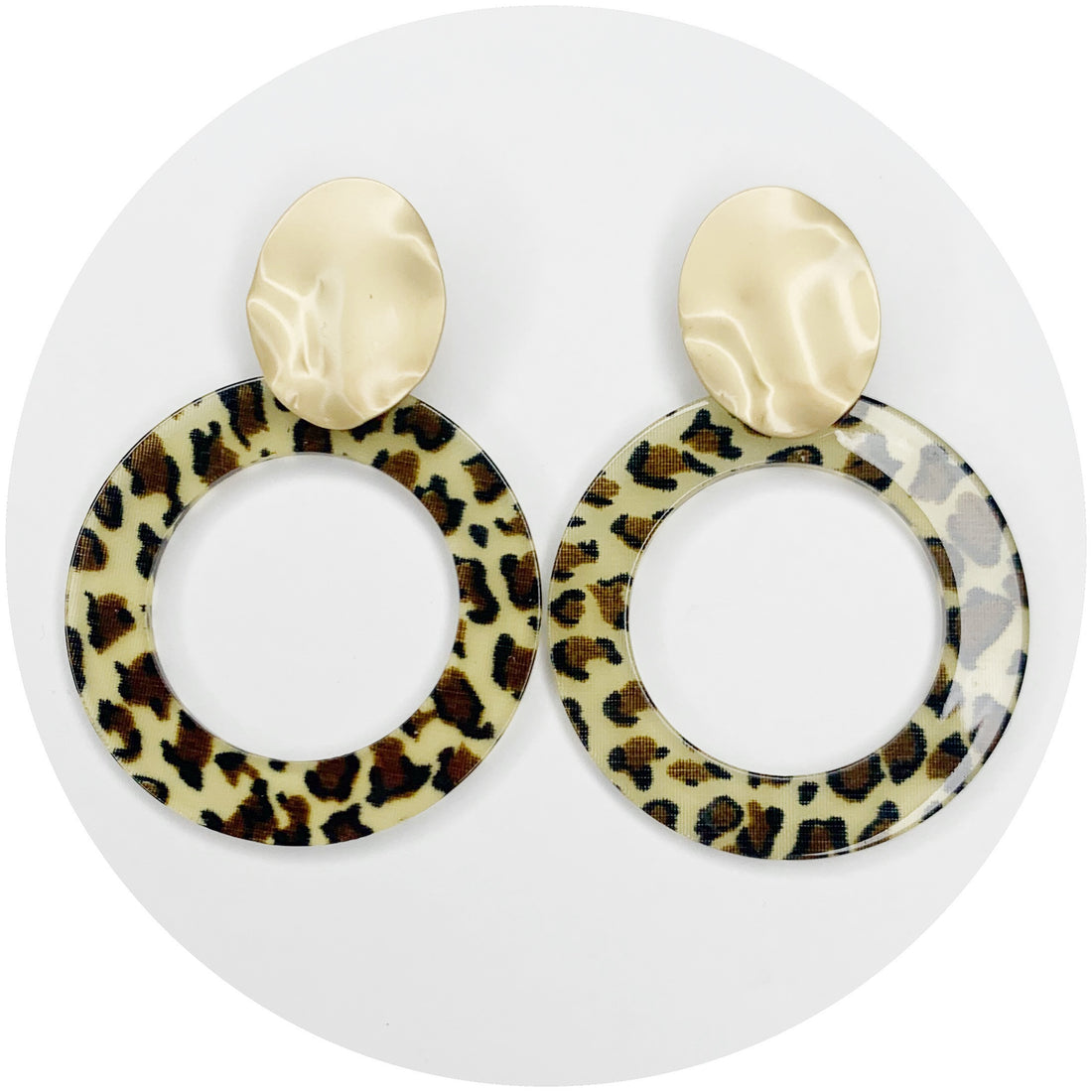 Lilly Leopard Acrylic Earrings