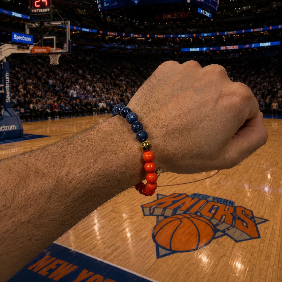 LIMITED EDITION Mens NY Knicks Lapis + Orange Howlite
