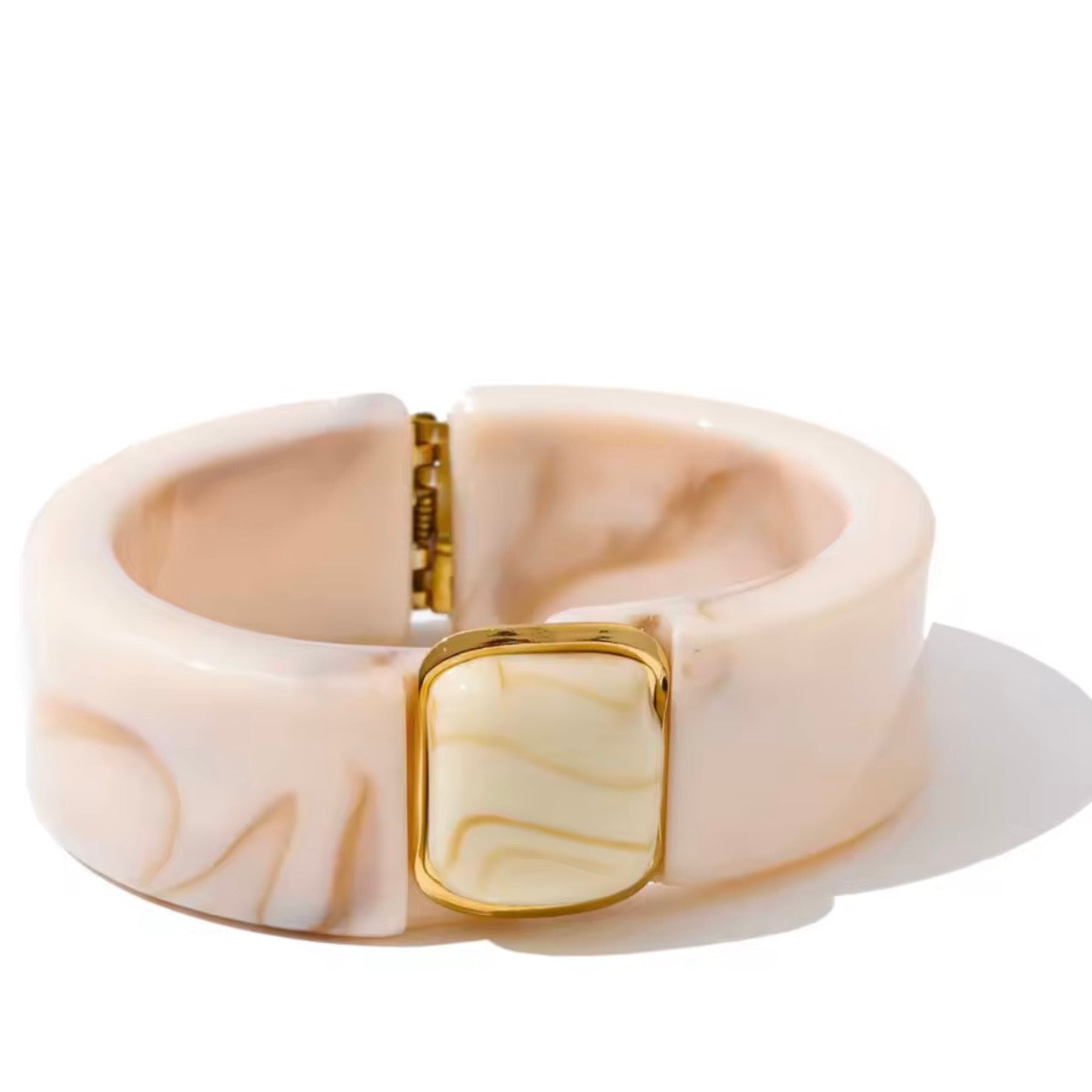 Valentina Amazonite Acrylic Hinged Bangle
