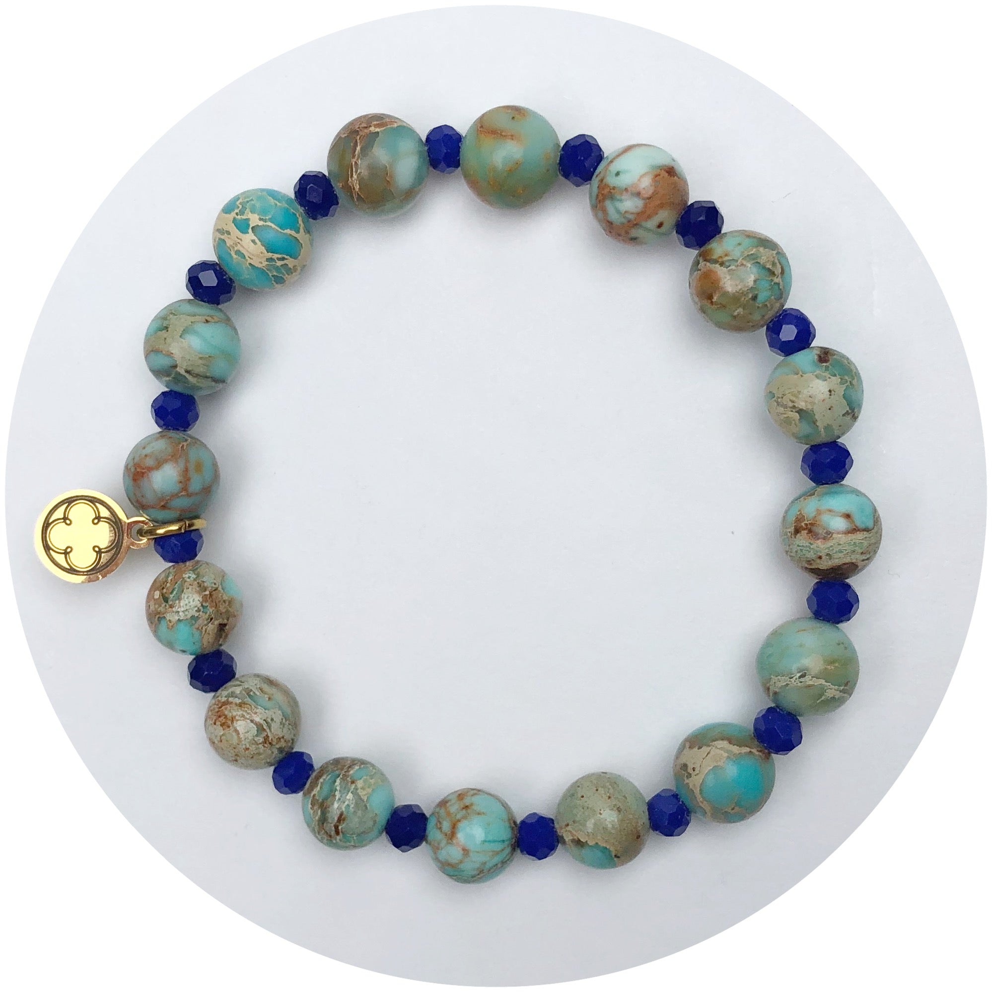 Mystic Lagoon Jasper with Azure Crystal Spacer