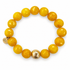 Amber Jade with Hammered Gold Accent - Oriana LaMarca Designs