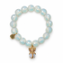 Opalite with Gold Pavé Elephant Pendant on white studio background