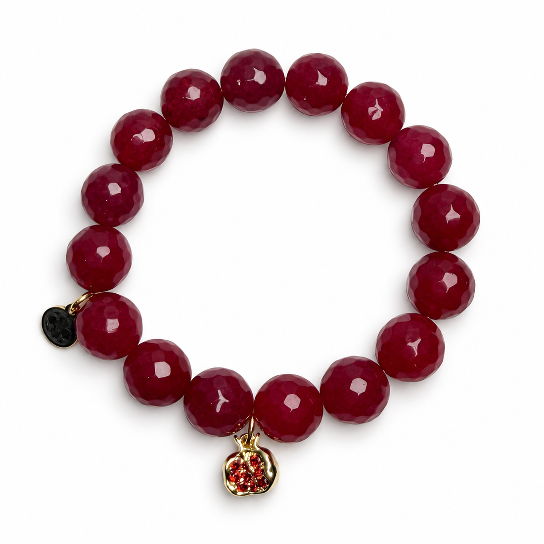 Marsala Jade with Ruby Pavé Pomegranate Pendant - Oriana LaMarca Designs