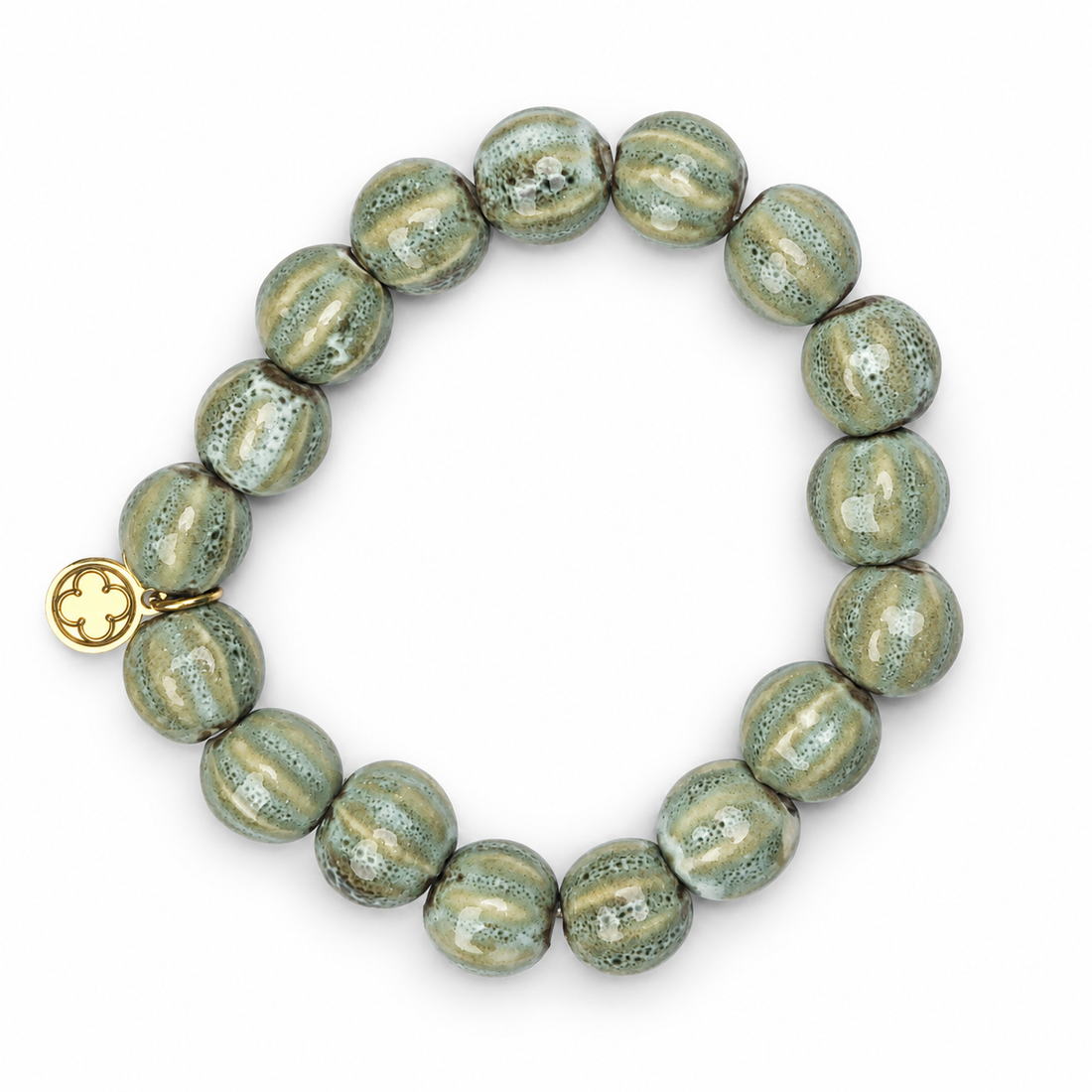 Sage Ceramic Riccio Beaded Bracelet - Oriana LaMarca Designs
