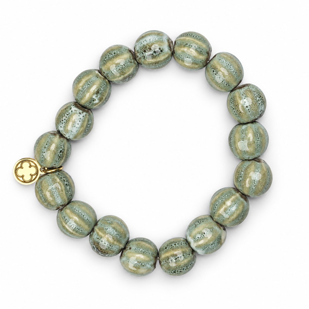 Sage Ceramic Riccio Beaded Bracelet - Oriana LaMarca Designs