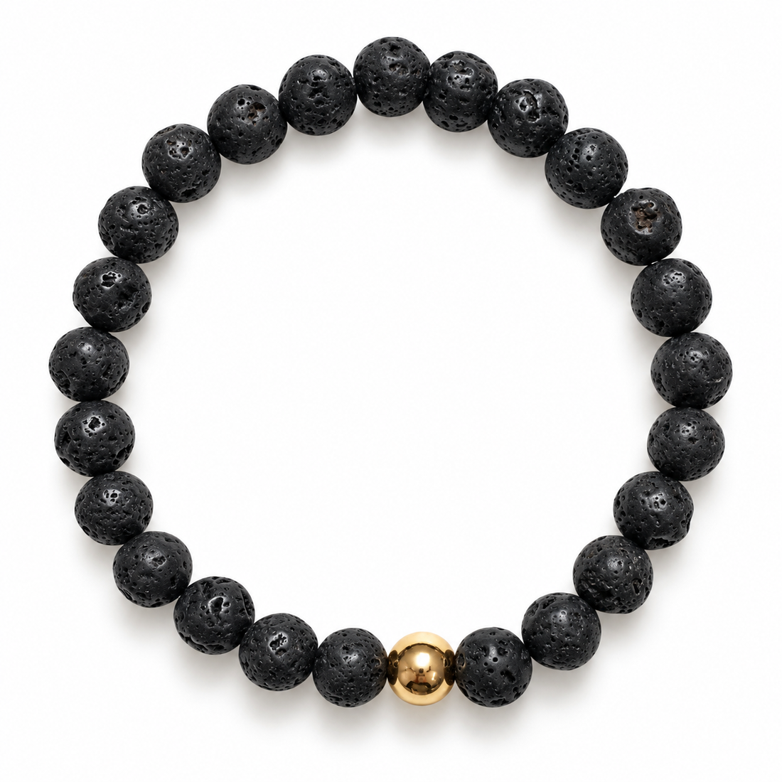 Mens Black Lava with Gold Accent on white studio background