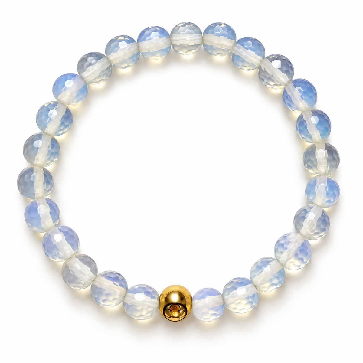 Mens Opalite with Gold Accent on white studio background