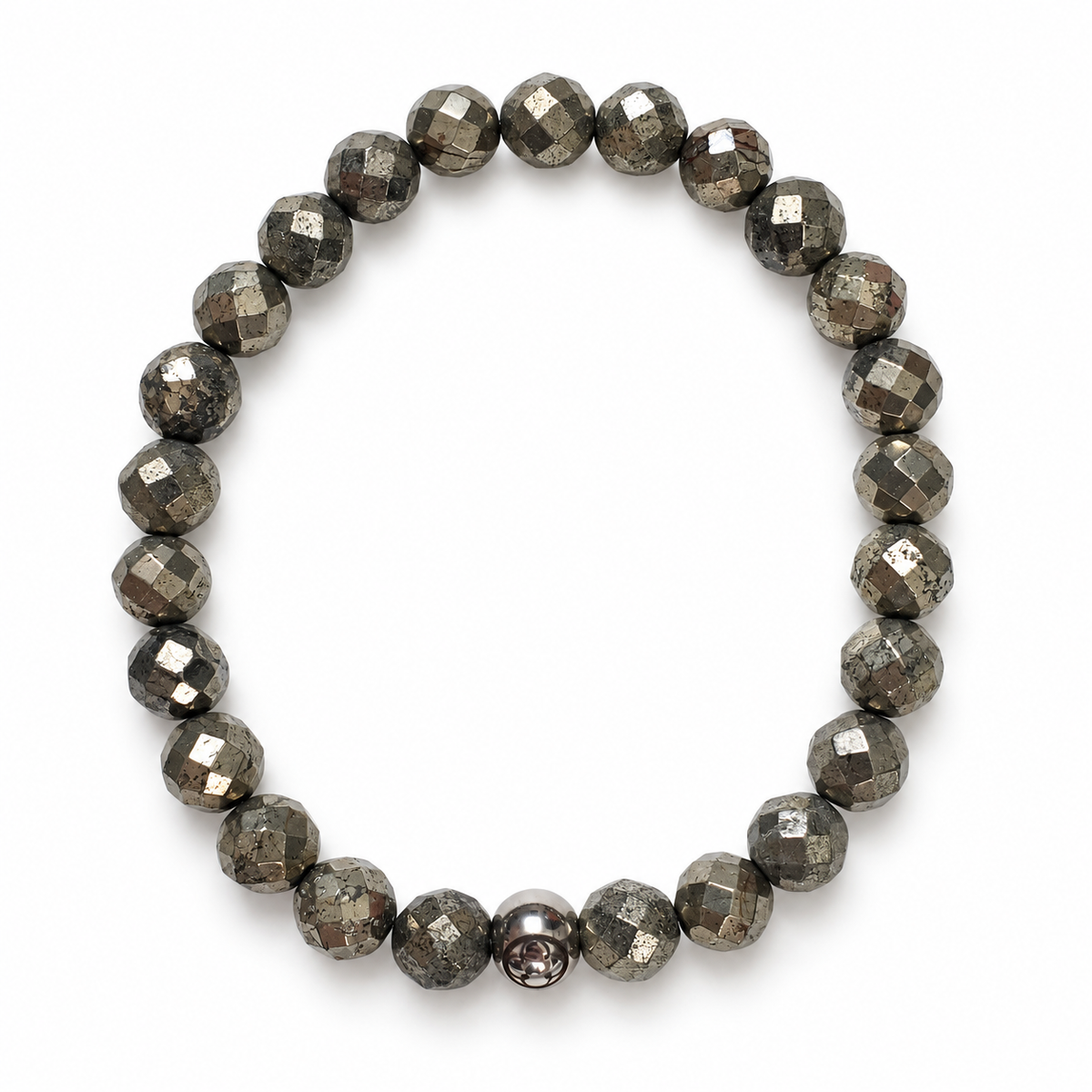 Mens Pyrite with Silver Accent on white studio background