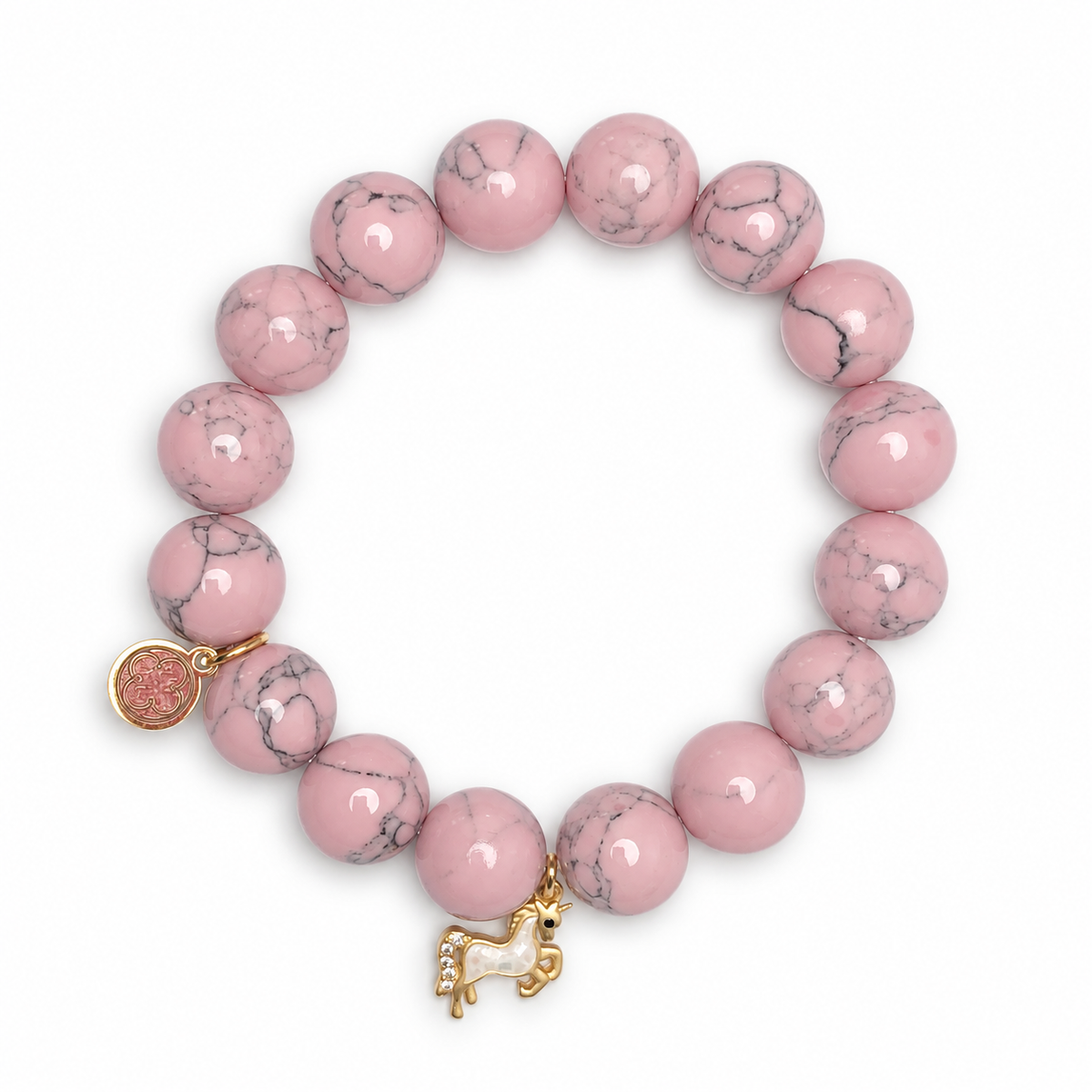 "Be Yourself, Unless You Can Be A Unicorn" Light Pink Howlite - Oriana LaMarca Designs