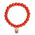 Orange Howlite with Pavé French Fries Pendant on white studio background