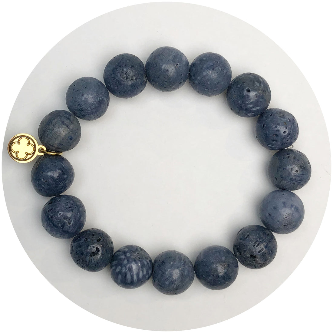 Blue Sponge Coral Beaded Bracelet
