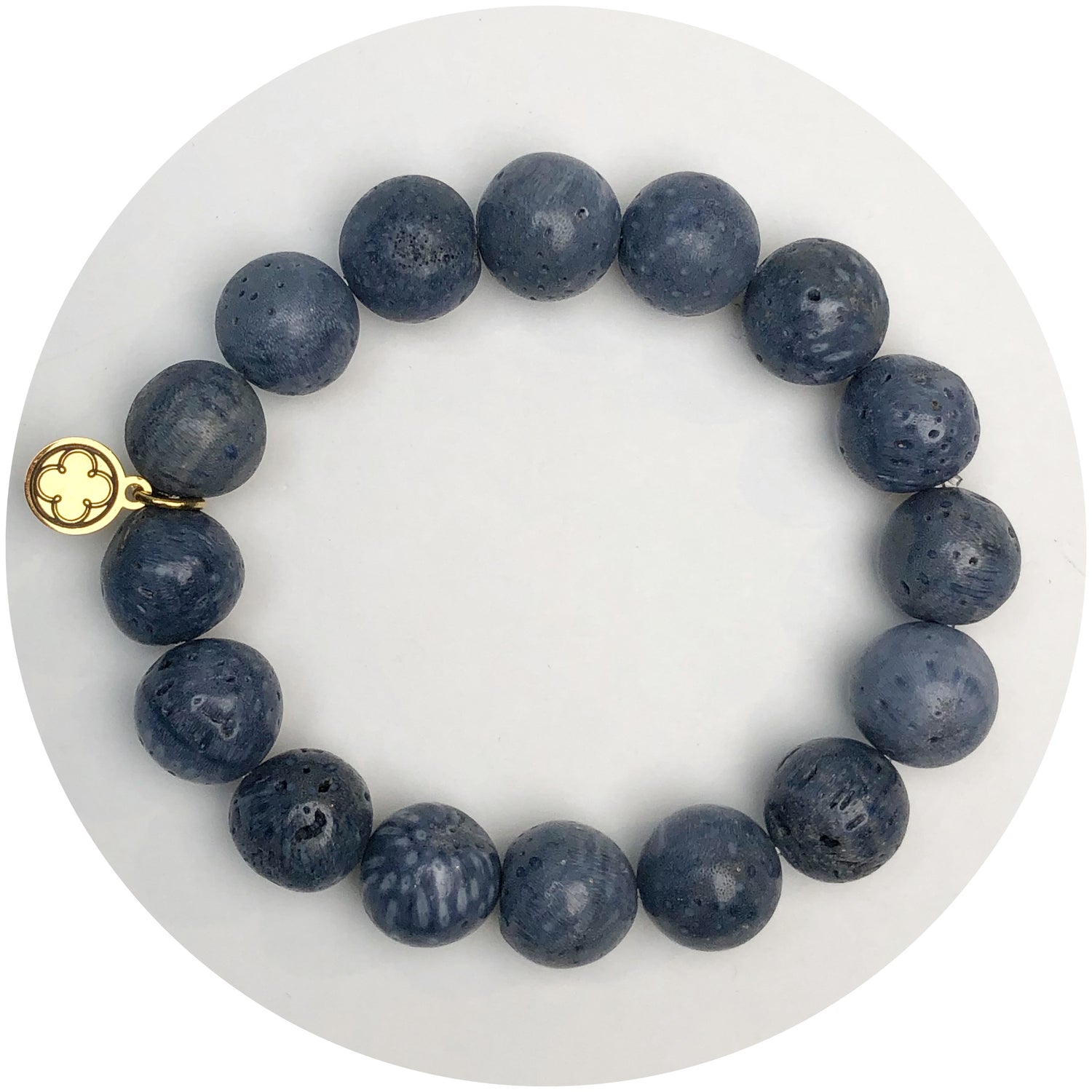 Blue Sponge Coral Beaded Bracelet