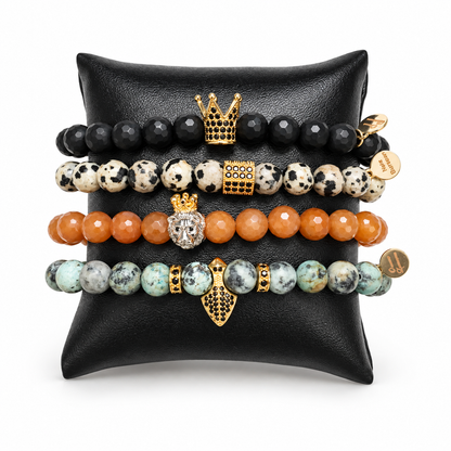 Mens "Kingley" Arm Party on white studio background