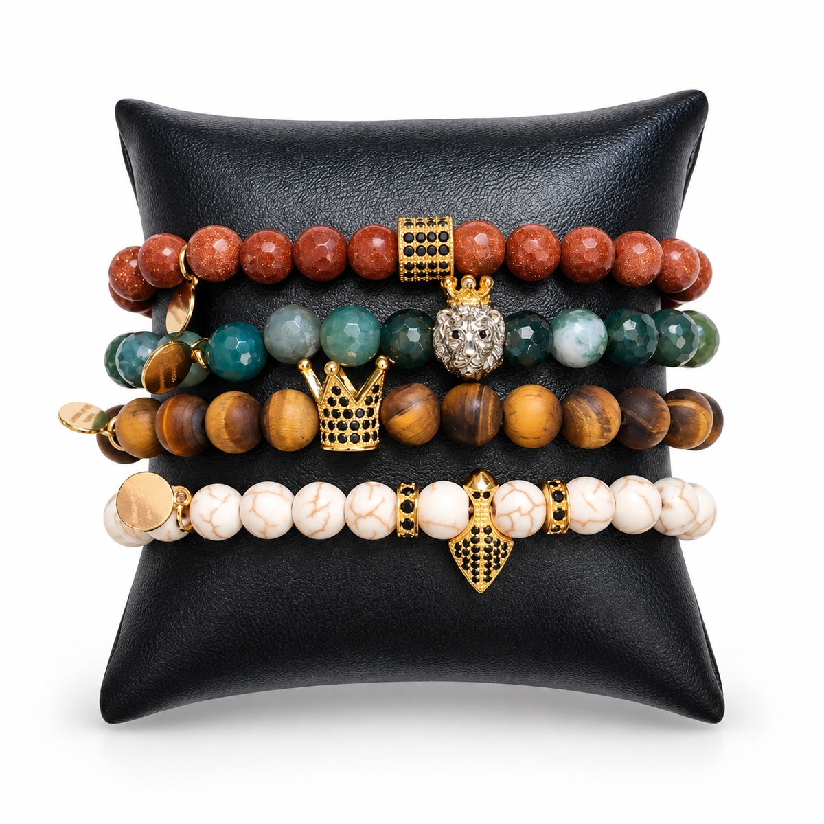 Mens "Leader of the Pack" Arm Party on white studio background