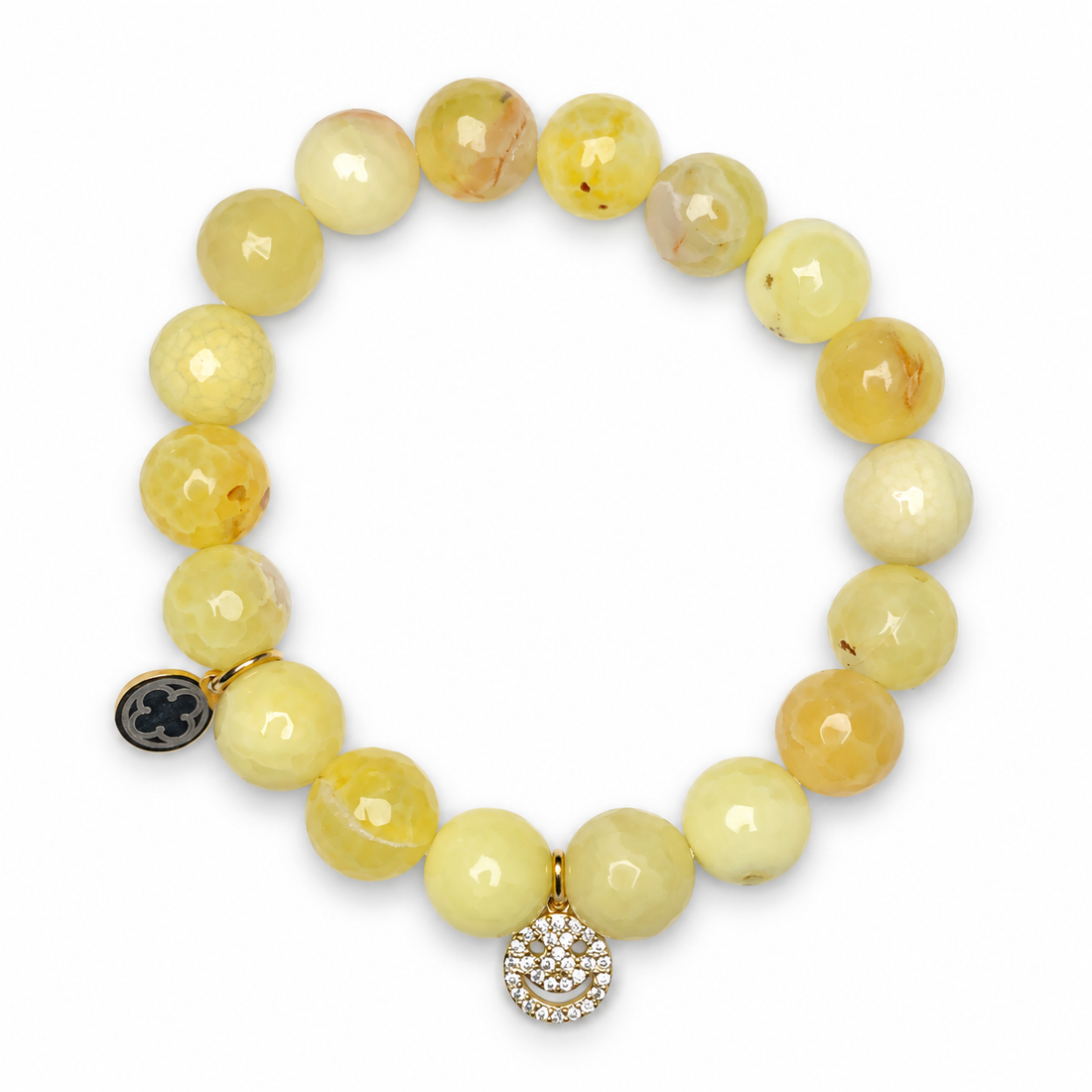 "Smile, Be Happy" Yellow Agate - Oriana LaMarca Designs