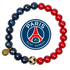 Paris St Germain Mens Neptune Jasper and Red Howlite  with Pavé Soccer Ball with preserved team logo on transparent background