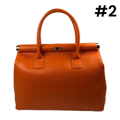 CATERINA ORANGE LEATHER BAG