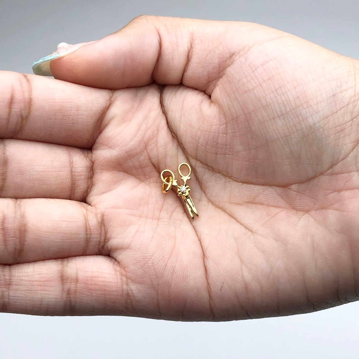 Pavé Hair Scissors Pendant
