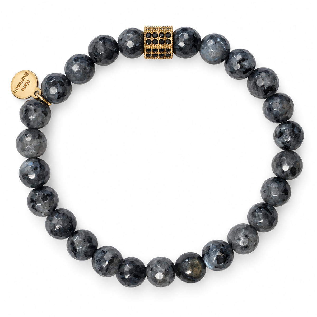 Mens Labradorite Pavè Oro Crest on white studio background
