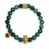 Mens Moss Green with Pavè Lion on white studio background