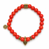 Mens Orange Howlite Pavè Shield of Honor on white studio background