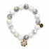 White Opal with Gold Pavé Needle Snowflake - Oriana LaMarca Designs