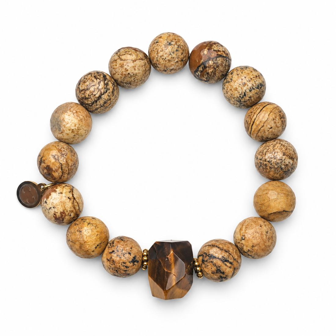 Picture Jasper with Tiger Eye Nugget Rock Candy - Oriana LaMarca Designs
